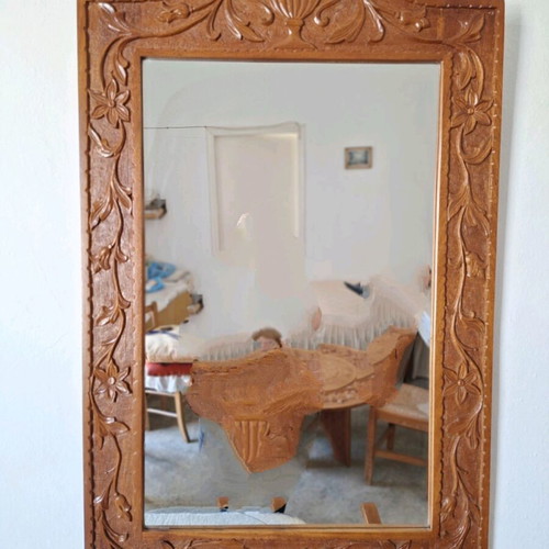 Wooden handmade carved seating set like new