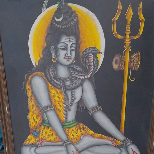 Indian Deity Shiva used, painting
