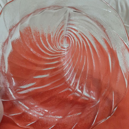IVV Italy Selezione Shell 1980 Retro Glass Serving Tray