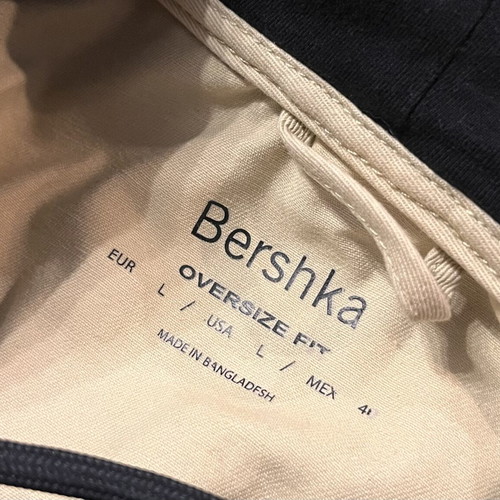 Bershka baseball jacket size L, black and yellow
