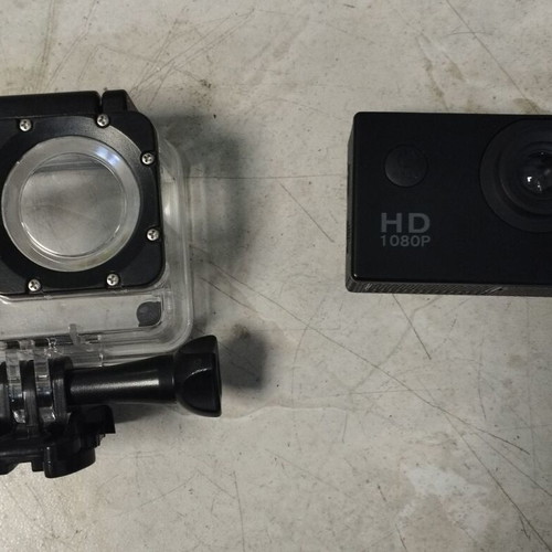 Waterproof 1080p camera used with original accessories