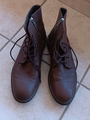 Kricket leather men's ankle boots brown used, size 43-44
