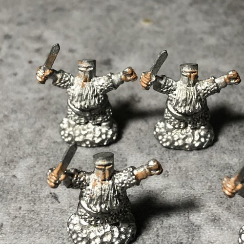 Pendraken 12mm miniature dwarf warriors, 90s, set of 9