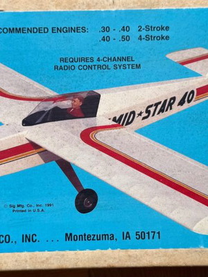 Mid Star 40 remote control plane by SIG new