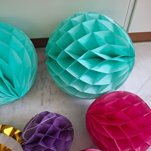 Paper balls for party decoration like new