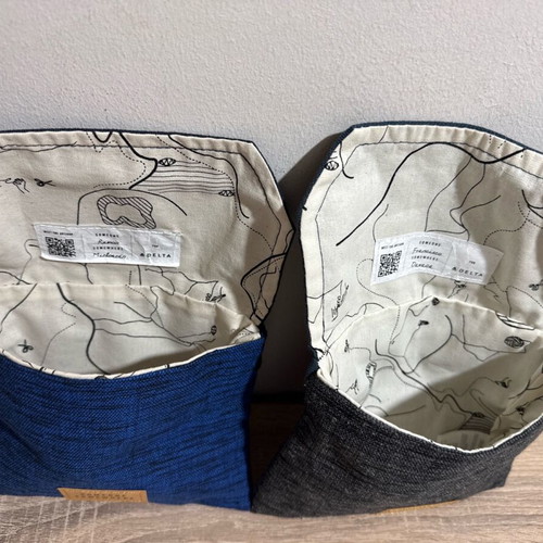 Toiletry bags used, set of 2 small for short trips