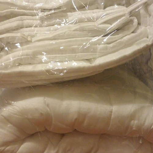 White Microfiber Quilt new, 220x240 cm, MicroStripe design