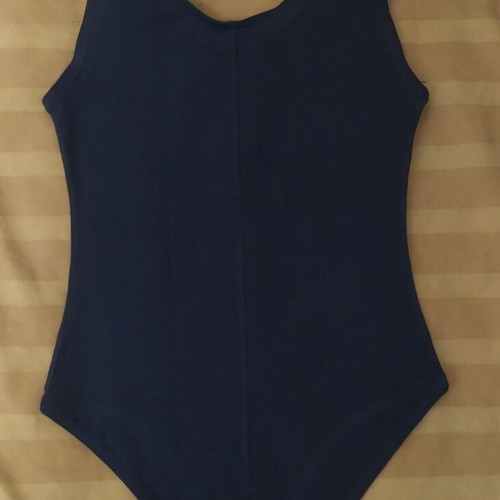 Gymnastics leotard size 5 blue like new, cotton-lycra