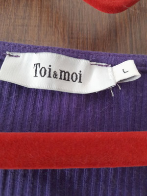 Toi&Moi fitted purple wrap top