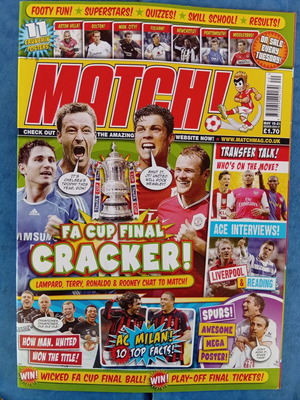 Match Football Magazine issue 15-21/5/2007 like new with Tottenham posters