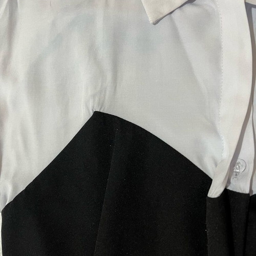 White shirt with black bustier detail like new, size 38