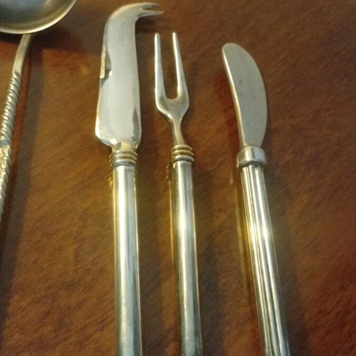 Vintage serving utensils set of five used