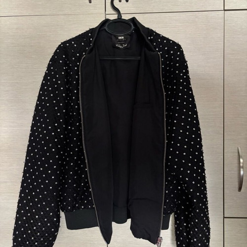 Bomber jacket Embellished black with silver details ASOS like new, size L