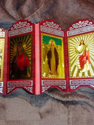 Pentaptych religious images used in very good condition