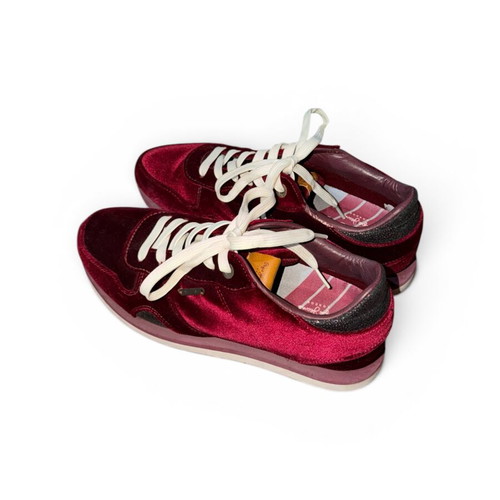Pepe Jeans red velvet sneakers size 39 like new