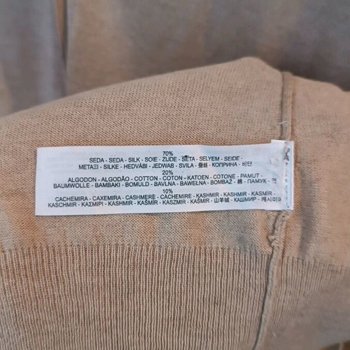 Massimo Dutti cardigan like new, cashmere, cotton and silk, beige