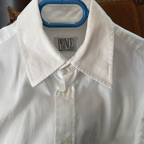 Prince Oliver men's shirt, white, cotton, size L