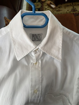 Prince Oliver men's shirt, white, cotton, size L