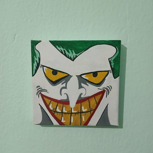 Small handmade Joker canvas new