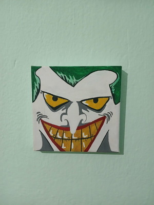 Small handmade Joker canvas new
