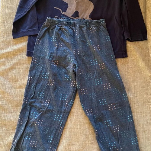 Boys' pajama set used, blue, thin long-sleeve top and pants