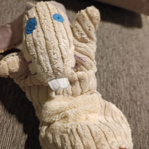 Les Déglingos Coquelicos the Rabbit hand puppet doudou