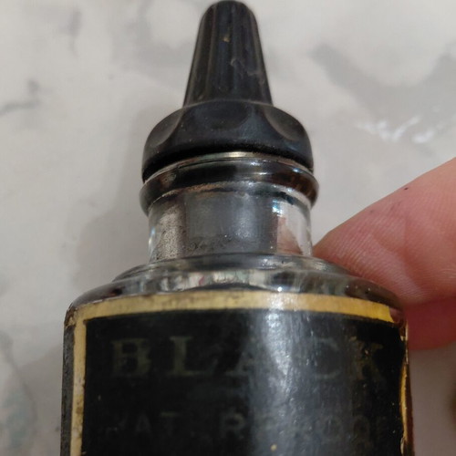 Stafford's Vintage Glass Drawing Ink Bottle No. 664, 3/4 oz