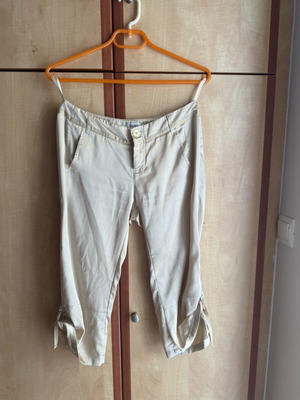 Toi&Moi Capri Satin Pants like new, vintage 2000s, low waist, beige