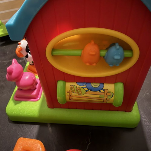 Baby learning toy used, missing one letter (M)