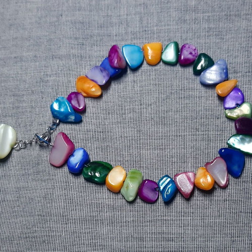 Jane bracelet with natural stones and 925 silver, colorful, handmade, new