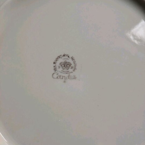 Candia vintage plates white with light blue flowers, like new, set of 6