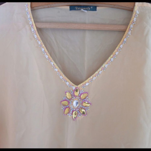 Leonard summer blouse XXL like new, yellow and orange