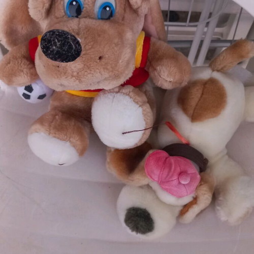 Plush dogs used, set of 2