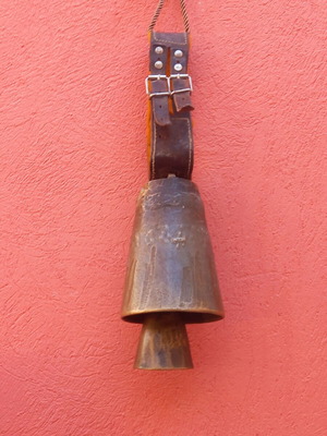 Cypriot bronze bell used, 2.5 kilos with strap