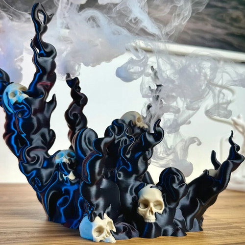 Gaming Base Skulls & Flames 3D Printed Stand for PS5 Xbox new