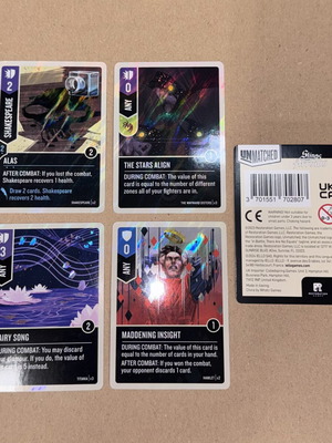 Unmatched Sling and Arrows foil promo cards new