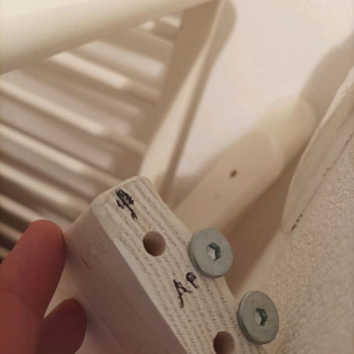 Baby cot cradle with wheels and coconut fiber mattress used