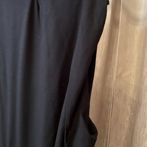 Black sleeveless FRNCH dress like new with midi/maxi belt