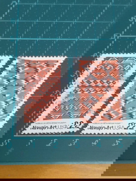 Ηνωμένες πολιτείες Γραμματόσημα 1986 Américan Folk Art - Navajo blankets