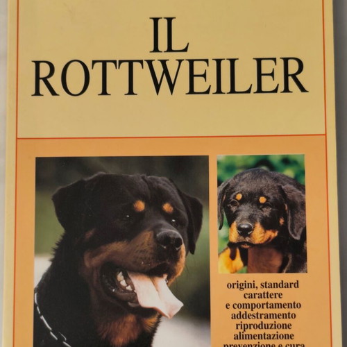 Italian book about Rottweilers like new, foreign language
