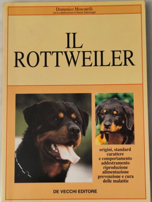 Italian book about Rottweilers like new, foreign language
