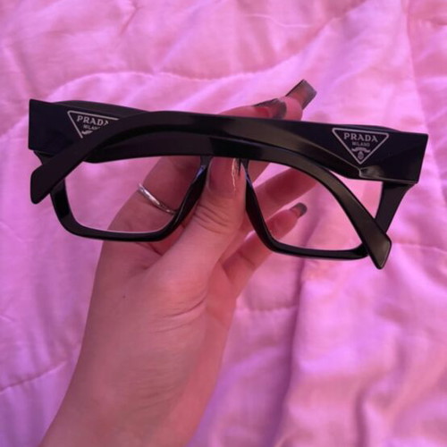 Prada eyeglasses black used with replaceable lenses