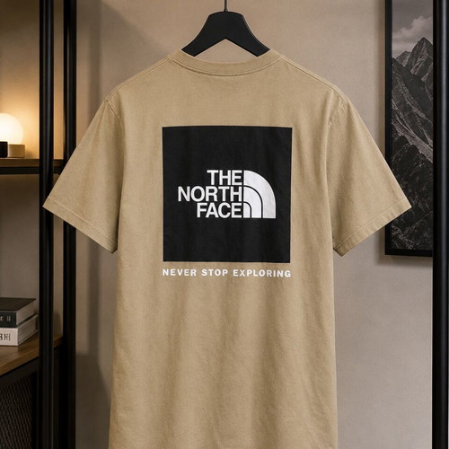 The North Face beige T-shirt size S, Never Stop Exploring