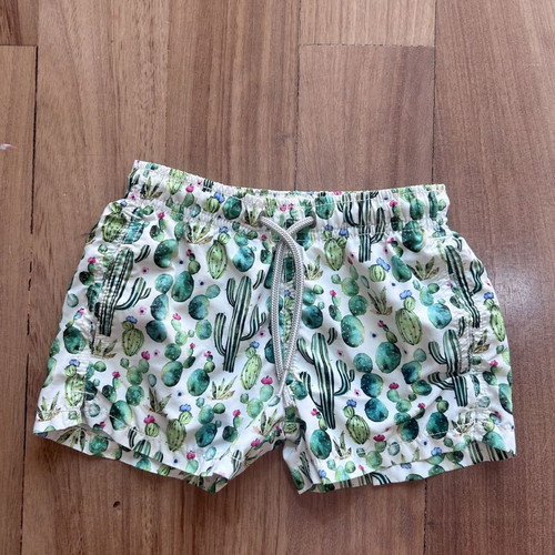 Mc2 St Barth swim shorts for boy 4 years like new, white and green