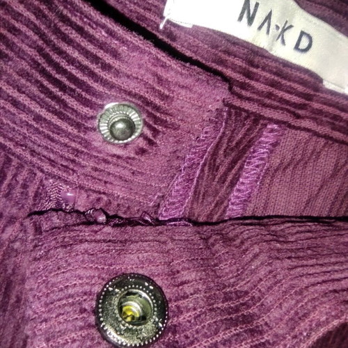 NA-KD Burgundy Plum Corduroy Pants Like New