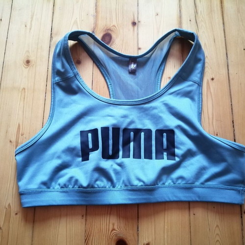 Puma 4Keeps women's sports bra size L, blue green