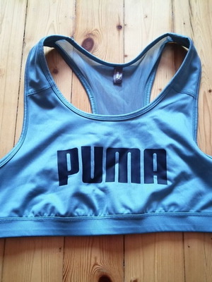 Puma 4Keeps women's sports bra size L, blue green