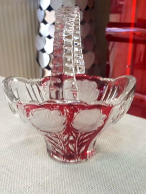 Hofbauer crystal basket used with roses