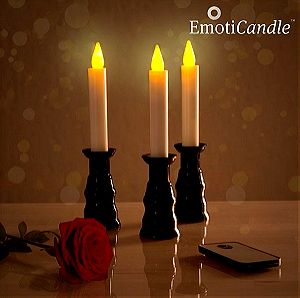 Κεριά LED για Ρομαντική Ατμόσφαιρα EmotiCandle (πακέτο των 3)