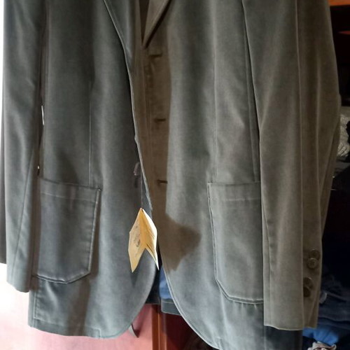 Men's velvet jacket new, gray brown, size 54